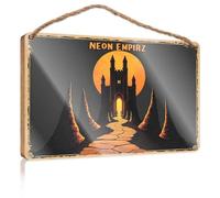 Farm Hanging Door Sign Neon Empirz: A Magical Path To The Castle Wooded Sign Welcome Sign Home Décor Store Home Decor(15X28CM)