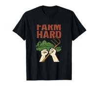 Farm Hard Pitchfork Farm Humor Country Life Rustic Graphic T-Shirt