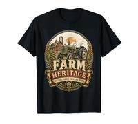 Farm Heritage Rustic Tractor Country Agriculture Design T-Shirt