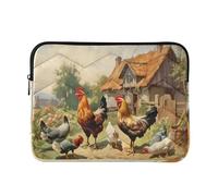 Farm House Laptop Sleeve Bag for 13-13.3Inch, Waterproof Shockproof Laptop Quilting Case, Slim Lightweight Design for Work-M