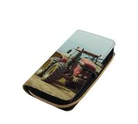 Farm House Tractor Loaded Hay Slim Wallet Clutch for Men Women | RFID Blocking Wallets Organizer Purse with Credit Card Slots Ideal Gifts