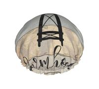 Farm House Weather Vane Double Layer Waterproof Shower Cap, Extra Large Soft Elastic Band, Reusable Bath Cap For Women Men,Full Print Design