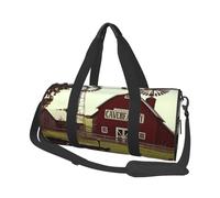 Farm Houses Windmill Tractor Printed Canvas Travel Duffel Bag - Gym Sports Bag with Large Capacity for Weekend Business Travel