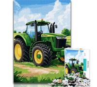 Farm Implement Tractor 1000 Piece Jigsaw Puzzle for Adults Teens,Staycation Kill Time Every Piece Is Unique - Challenging Family Fun Game (38x26cm)