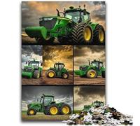 Farm Implement Tractor Jigsaw Puzzles for Teenagers,Help The Brain Exercise Addictive Toys to Cultivate Patience Suitable for Couples (38X52cm)