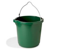 Farm Innovators Heated Water Bucket with Flat Back & Built-in Thermostat, 5 Gallon, Green