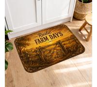 Farm Inspired Kitchen Mats for Floor, Rustic Tractor Hay Bales Vintage Soft Mats, Autumn Cushioned Comfort Washable Decor Rugs for Kitchen Sinks Laundryroom Bathroom 16x24 Inch
