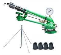 Farm Irrigation Sprinkler with 1.2m Bracket, 360°Rotary Large Area Watering Spray, Flange Connection, for Farmland, Farm, Industrial Dust Removal(Size:Connect 2.5-inch Water Hose,Color:Green)