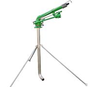 Farm Irrigation Sprinkler with 360-Degree Metal Impulse Design, Adjustable Water Range, Tripod Base, and Rotating Nozzle for Efficient Watering in Farms and Orchards