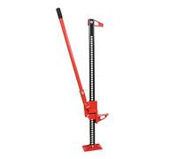 Farm Jack 3 Tonne Capacity, 122 Cm/48" Ratcheting Utility High Lift Jack with 13-104.5 Cm Lifting Range, Heavy Duty Steel Off-Road Lift for Tractor, Truck, SUV, Red