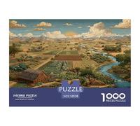 Farm Jigsaw Puzzles for Adults,1000 Pieces Manor Challenging Puzzle, Home Decoration Puzzles Great Gift for Adults 52x38cm/1000pcs