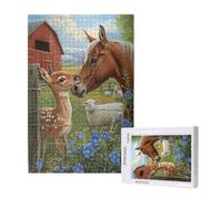 Farm Jigsaw Puzzles for Adults 1500 Animal Puzzle, Wooden Puzzles for Adults with Gift Box, Impossible Puzzle, Challenging High Difficulty Family Activity, Gifts for Men Women,87x57 cm, p987t