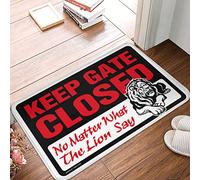 Farm Kitchen Rug Keep Gate Closed No Matter What The Lion Say Doormat Outdoor Decorations For Patio Classroom Welcome Ma(65X90CM)