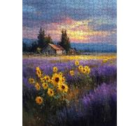 Farm Lavender Jigsaw Puzzle 2000 Piece, Puzzles for Adults 2000, The Impossible Challenge, Jigsaw Puzzle Games Classic Educational, Wooden Puzzles, for Home Wall Decoration Gift FNKL1-775