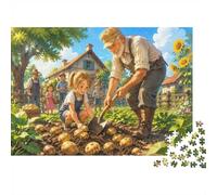 Farm Life 1000 Pieces Mini Jigsaw Puzzle for Adults | 70x50cm Cardboard, Living Room Decor, Durable Structure, Birthday Gift, Mind Relaxation