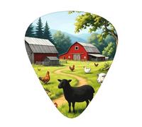 Farm Life Harmony Guitar Picks Gift Set - 12 Smooth Durable Plectrums For Acoustic, Electric & Bass Guitar, Perfect Present For Guitar Lovers & Musicians