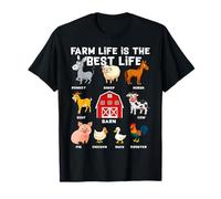 Farm Life is The Best Life Cows Pigs Goats Chickens Lover T-Shirt