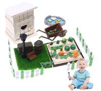Farm Miniature Kit - 10cm Realistic Vegetables, Scene Toys, Doll Accessories | Educational Learning Set for Kids Knowledge Development Play Field Role-Playing Fun Activity
