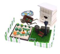 Farm Model Kit - Miniature Vegetables, Educational Toy Set | Pretend Play Farm Field Model, Learning Accessories For Kids, Vegetable Scene Doll Kit For Developing Knowledge And Skills In Agriculture A