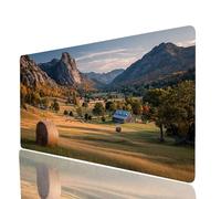 Farm Mouse Mat 28”x12” Waterproof Gaming Mouse Pad Landscape Non-slip Rubber Base Abrasion-resistant Stitched Edges,Large Mousepad as Desk Mat for Office Accessories Laptop Wireless Keyboard Model5785