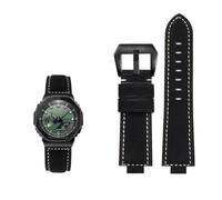 Farm Oak modified Fit for Casio G-SHOCK GA-2100 GM2100 GM-110 GA110 DW5600 Series Frosted cow hide Leather Watch Strap Men(Black black)