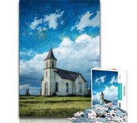 Farm Oil Painting 1000 Piece Jigsaw Puzzles for Adults,Stress Reliever Difficult Challenge Deal As Gifts for The Whole Family (38x26cm)