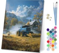 Farm Paint by Numbers for Adults With Frame, Painting by Numbers for Adults Landscape, DIY Acrylic Pigment Drawing Arts and Crafts, Hobbies for Women, for Home Wall Decor Gifts 16x20 inch S-6633
