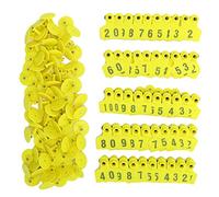 Farm Pig Ear Tag Livestock Ear Tag Labels Set Poultry Breeding Supplies Bright Colors Durable Tracking Identification for Pigs Cattle Sheep Goats 100 Sets 001 100 Digital Tags