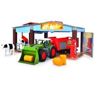 Farm playset with tractor barn illuminated and accessories cowshed cows