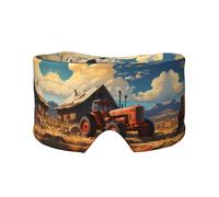 Farm Red Tractor Adjustable Sleep Eye mask and Earmuffs, Unisex Side Sleeping Headband (26.8 * 4.3 inches), Indoor and Outdoor Travel Yoga Comfort Cover,