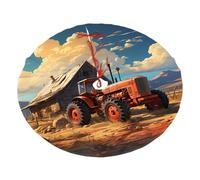 Farm Red Tractor Christmas Tree Skirt 30" Fashion Holiday Accessories Suitable for Halloween and Christmas