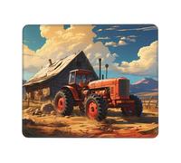Farm Red Tractor Horizontal Mouse Pad 10 x 12 inch Fully Printed Design Suitable for Office Study and Gaming
