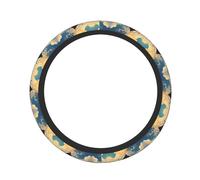 Farm Red Tractor Printed Elastic Protective Cover Steering Wheel Trim Cover Suitable For SUVs And Trucks