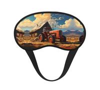 Farm Red Tractor Universal Lightweight Eye Mask: Great for Travel, Office Naps and Shift Work. Provides a Comfortable Sleeping Environment