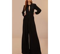 FARM Rio Black Long Sleeve Knot Jumpsuit size S | Jumpsuits Outlet | Women S