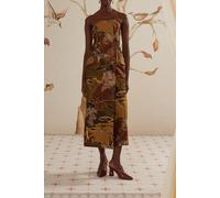 FARM Rio Savana Dream Caramel Strapless Buttonned Midi Dres size XL | Midi Dresses Outlet | Women | Brown XL