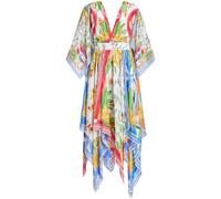 FARM Rio Tropical Destination Kimono Sleeve midi dress - White L