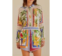 FARM Rio Tropical Destination Linen Shorts size M | Shorts Outlet | Women | White M