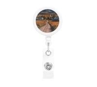 Farm Road Retractable Badge Holder is Durable Sturdy Comes with A Lanyard for Office Hospital Staff Wearing