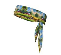 Farm Rural Scenery Sports Headbands for Men and Women, Patterned Sweat-Absorbing Headbands, Outdoor Travel and Sports Headbands
