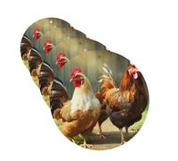 Farm Rustic Chickens Car Air Freshener Cards for Women Men 4 Pack Cute Car Accessories Long Lasting Scent Car Diffuser Hanging Auto Aromatherapy Tablets Car Fresheners Gifts