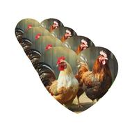 Farm Rustic Chickens Car Air Freshener Cards for Women Men 4 Pack Cute Car Accessories Long Lasting Scent Car Diffuser Hanging Auto Aromatherapy Tablets Car Fresheners Gifts