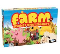Farm Snakes and Ladders - No Reading Required, Preschool & Kids Board Game, Builds Children's Social & Developmental Skillls, Ages 3+, 2-6 Players