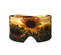 Farm Sunflower Adjustable Sleep Eye mask and Earmuffs, Unisex Side Sleeping Headband (26.8 * 4.3 inches), Indoor and Outdoor Travel Yoga Comfort Cover,