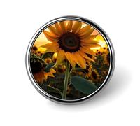 Farm Sunflower Badge Holder Exquisite Round Badge with Picture Pin DIY Button Badges Personalized Metal Button Pin Fashion Brooch Crafts Gifts Clothes Decorative Pins