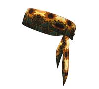 Farm Sunflower Print Sports Head Tie Bandanas - Unisex Workout Hair Band for Athletic Activities, Running, Yoga, Cycling