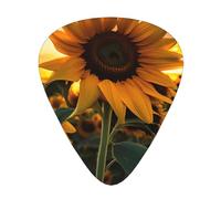 Farm Sunflower Printed guitar picks, set of 12, three thicknesses, suitable for guitar and ukulele, as a gift