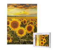 Farm sunflowers Printed Wooden Intelligence Puzzle 38x52 CM, 500 Pieces(boxed) Jigsaw Puzzles Education Game for Adults, Home Decoration Puzzle