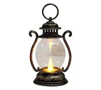 Farm Table Lamp - Simple Hanging, Portable Retro LED Lantern Battery Powered, Rechargeable Camping Lantern | Night for Garden, Patio, Porch, Living Room, Bronze Silver, riferimento alla