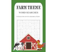 Farm Themed Word Search Puzzle Book: Word Searches with Easy to Read Print about Farms, Farm Animals, Fruit and more | 6x9, 110 pages | 50+ Puzzles... Gifts for Vacations, Holidays, and Free Time